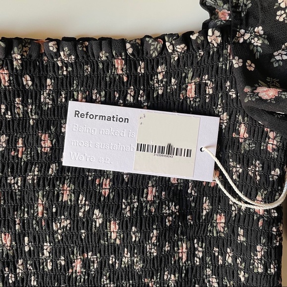 NWT Reformation Pinto Smocked Top - Picture 6 of 7